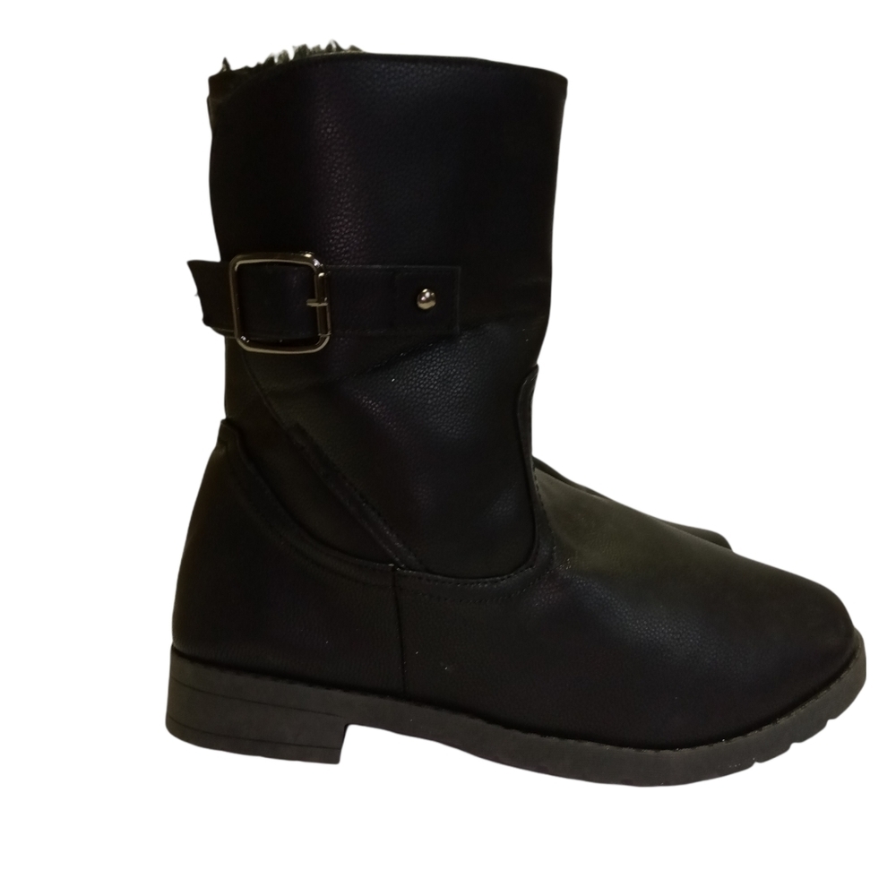 Via Rosa Women's Black Combat Boots 10